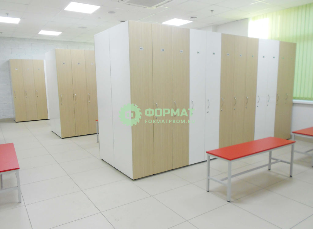 Индивидуальная мебель для спортивных раздевалок