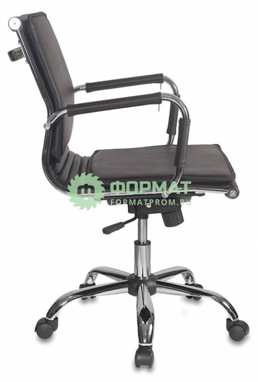 Изображение товара Кресло руководителя Бюрократ CH-993-Low/Black низкая спинка черный искусственная кожа крестовина хром